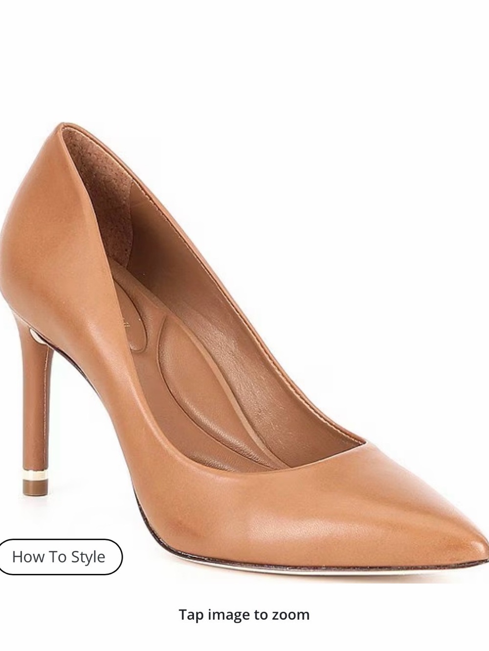 ANTONIO MELANI Tan Pointed-Toe Stiletto Pumps size 7.5